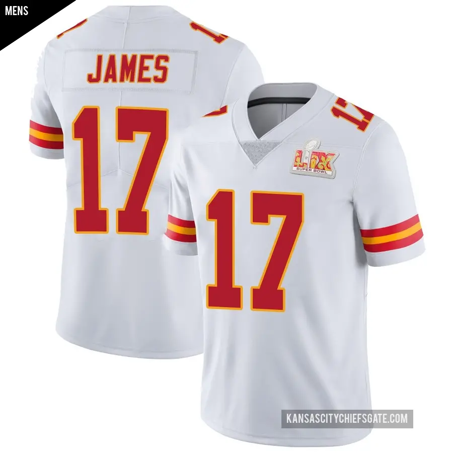Men's Kansas City Chiefs ＃17 Richie James White Limited Vapor Untouchable Super Bowl LIX Jersey