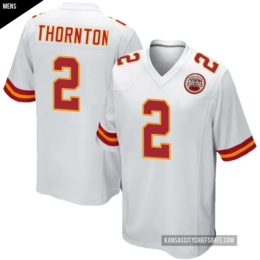 Men's Kansas City Chiefs ＃2 Tyquan Thornton White Game Jersey