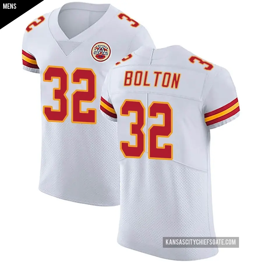 Men&#039;s Kansas City Chiefs &#65283;32 Nick Bolton White Elite Vapor Untouchable Jersey