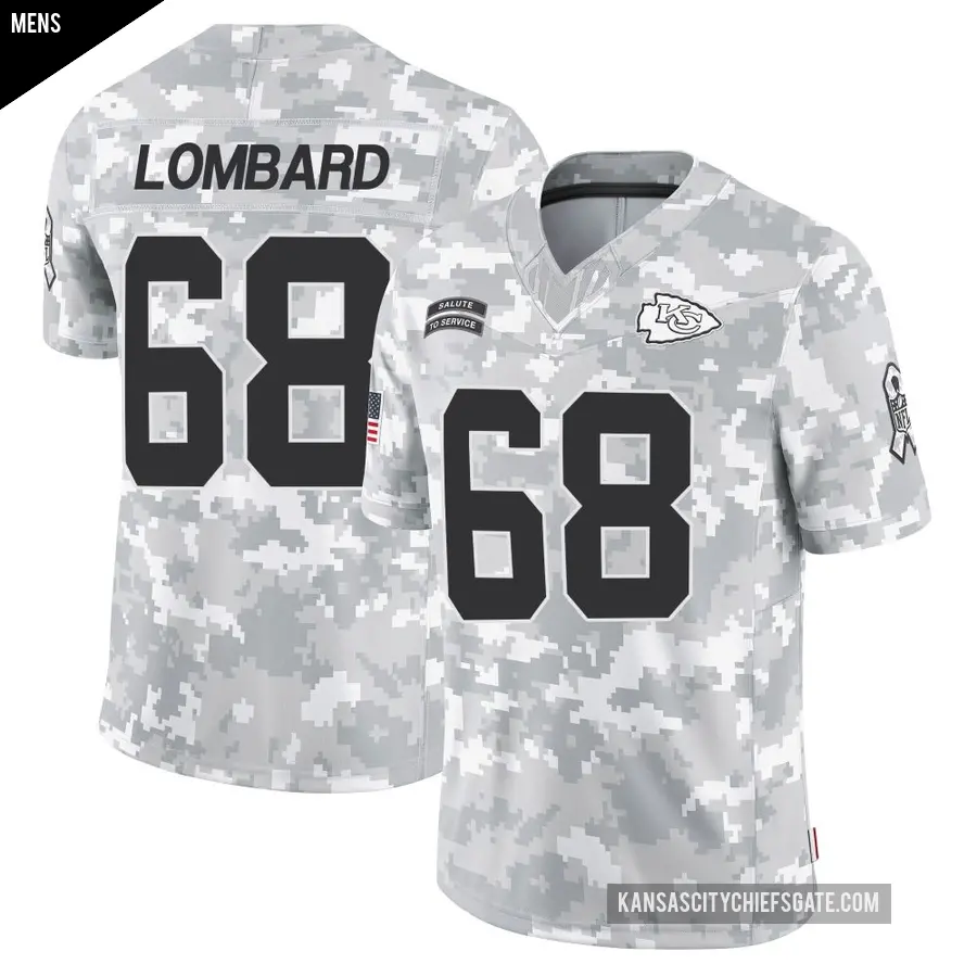 Men's Kansas City Chiefs ＃68 Joey Lombard Arctic Camo Limited 2024 Salute to Service Jersey