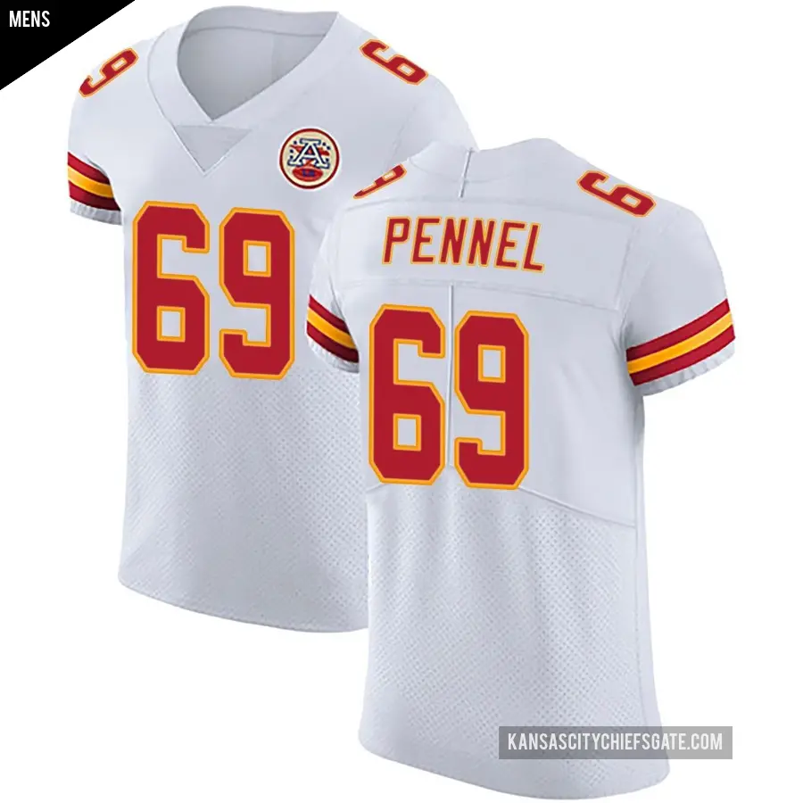 Men's Kansas City Chiefs ＃69 Mike Pennel White Elite Vapor Untouchable Jersey