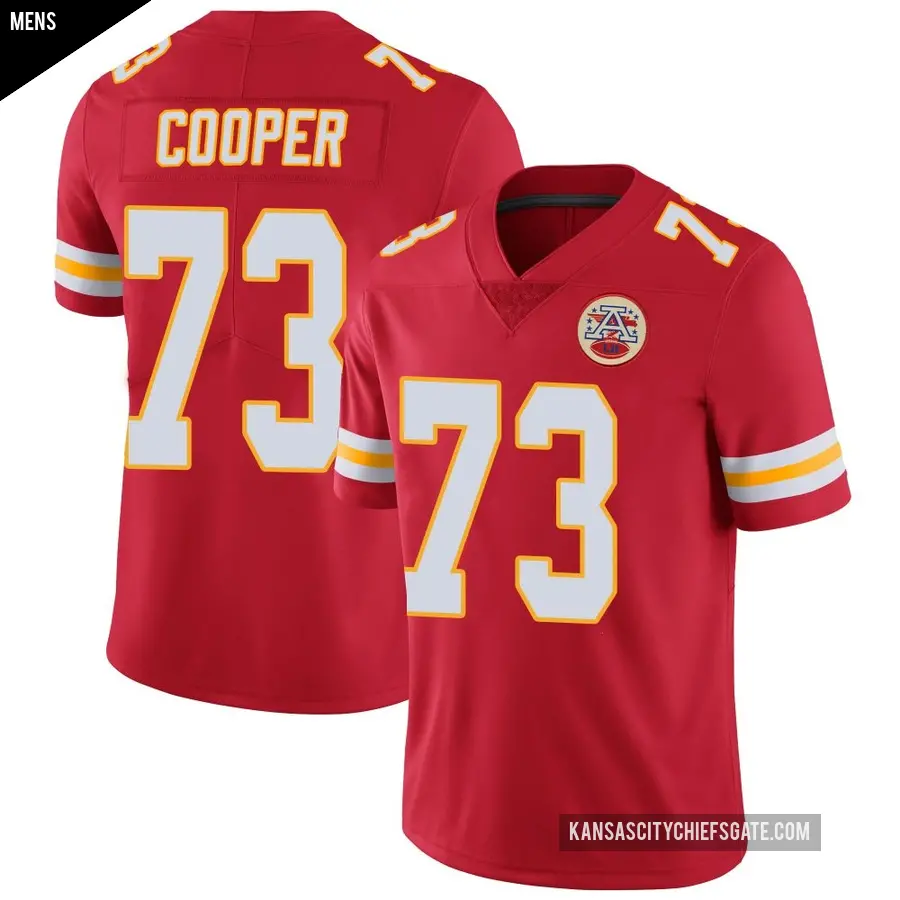 Men's Kansas City Chiefs ＃73 Dalton Cooper Red Limited Team Color Vapor Untouchable Jersey
