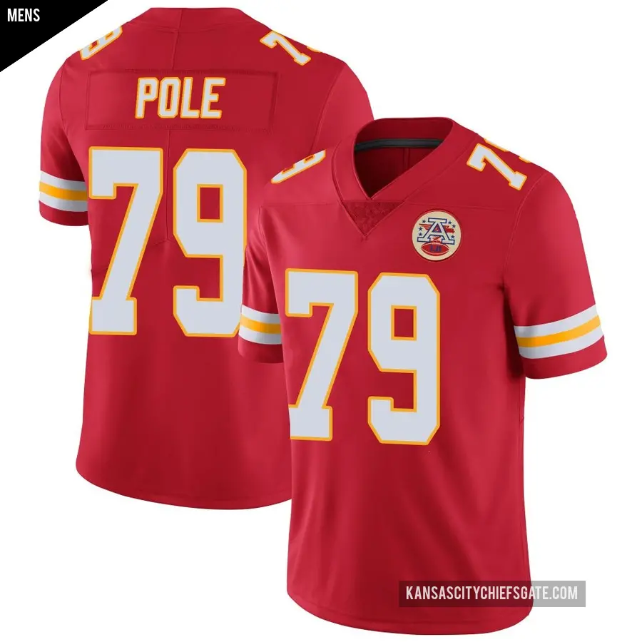 Men's Kansas City Chiefs ＃79 Esa Pole Red Limited Team Color Vapor Untouchable Jersey