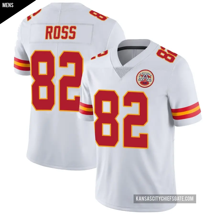 Men&#039;s Kansas City Chiefs &#65283;82 Justyn Ross White Limited Vapor Untouchable Jersey