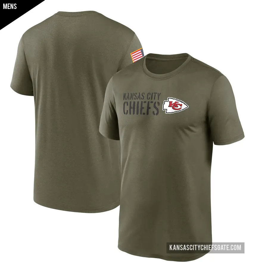 Men's Kansas City Chiefs Olive Legend 2022 Salute to Service Team T-Shirt