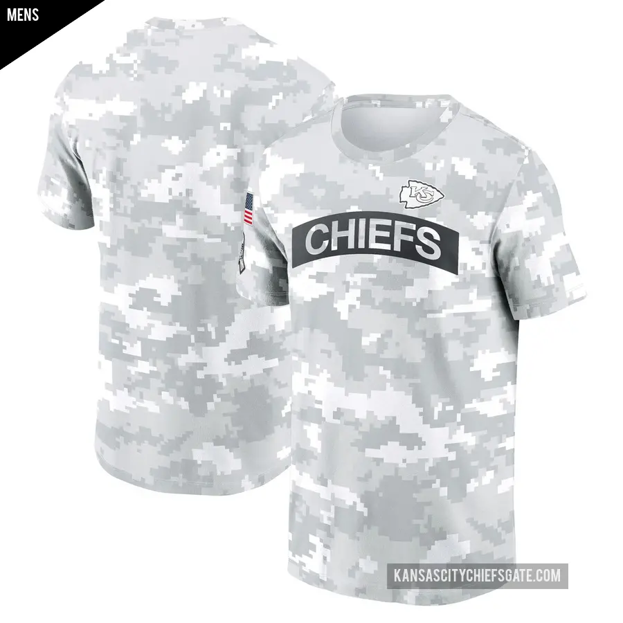 Men's Kansas City Chiefs White 2024 Salute To Service Big & Tall Performance T-Shirt