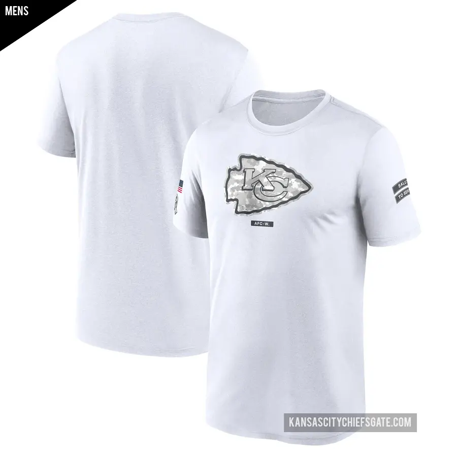 Men's Kansas City Chiefs White Legend 2024 Salute To Service Performance T-Shirt