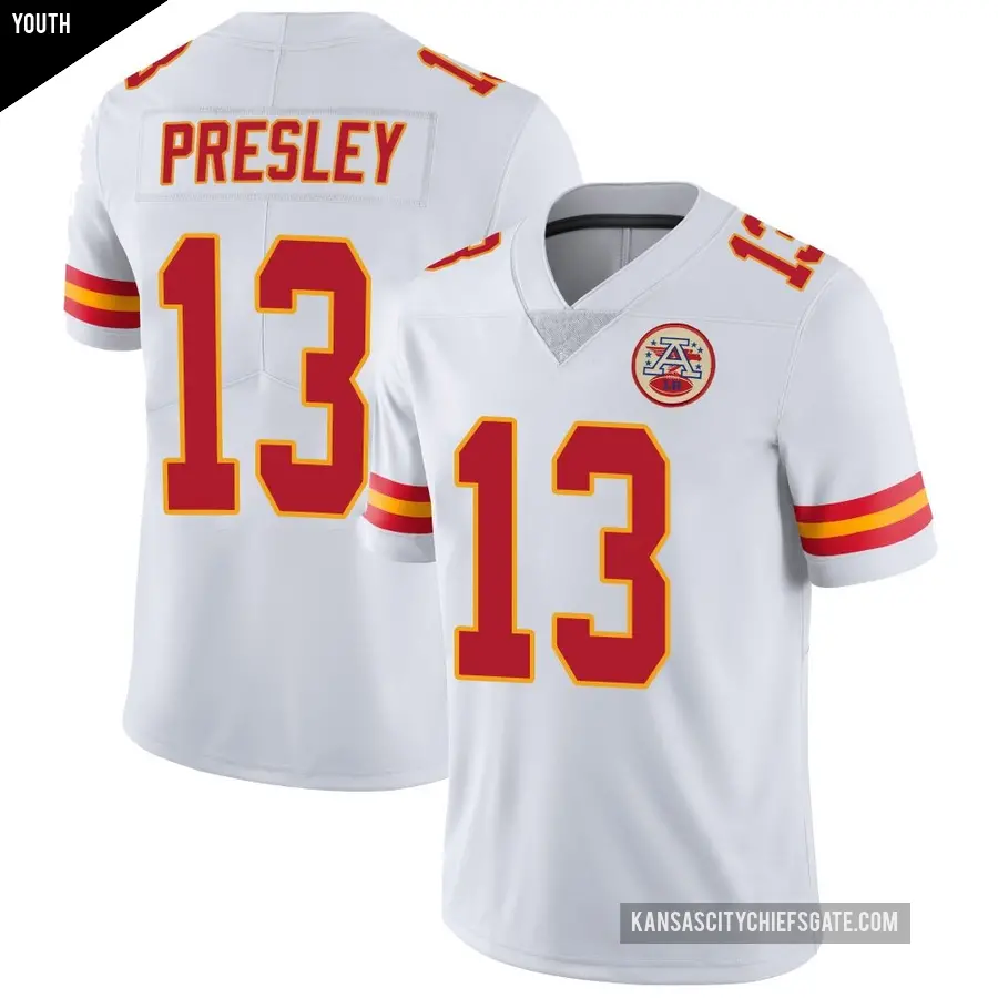 Youth Kansas City Chiefs ＃13 Hal Presley White Limited Vapor Untouchable Jersey